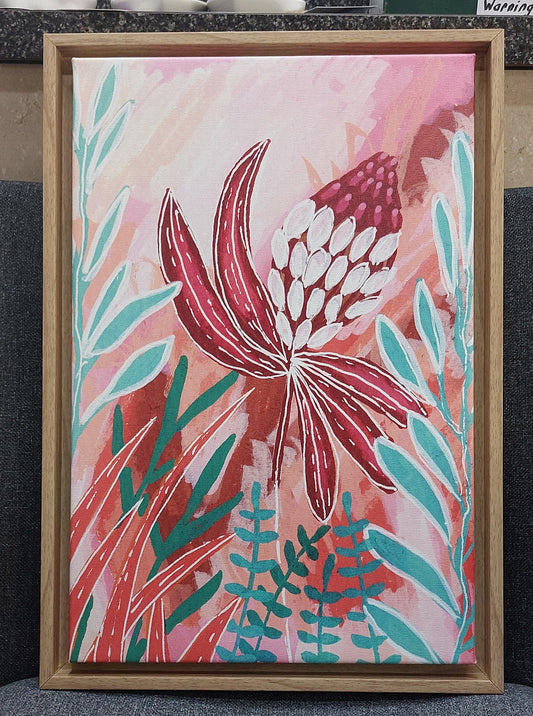 Hot Summer Blooms - with frame