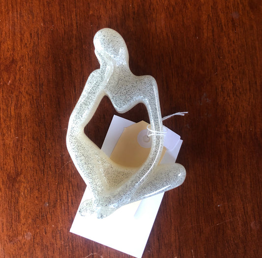 Figure White with Black Glitter