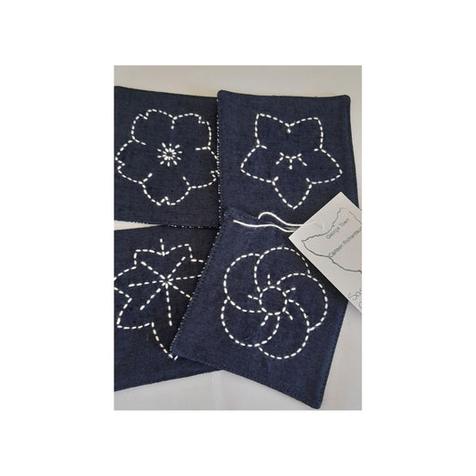 Sashiko Coaster Set of 4