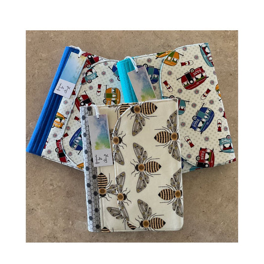 Journal cover with notebook and pen