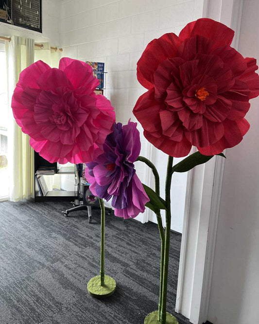 Giant Crepe Flower Set (set of 3)