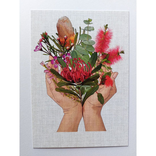 Floral Hands Art Print