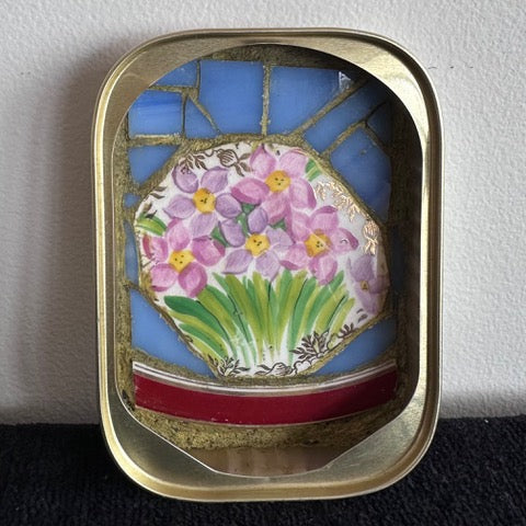Flowerpot tinny mosaic