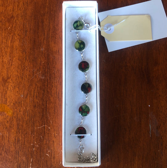 Bracelet Mottled Green/Red