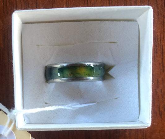 Ring Mottled Colours Green