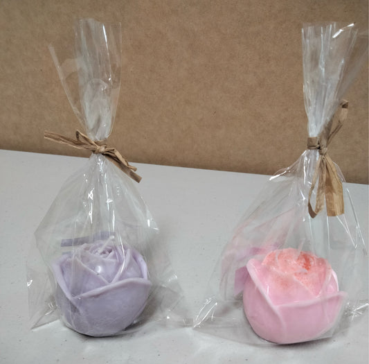 Lrg Soy Wax Flower Candle