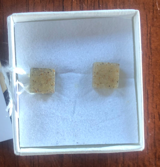 Earrings Resin & Sand Studs