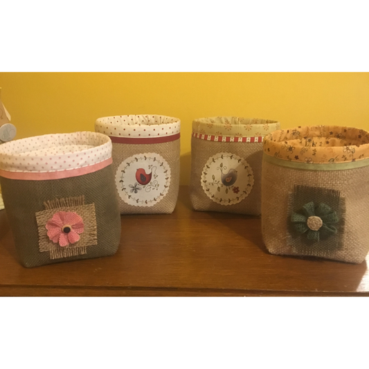 Patchwork Hessian Tub