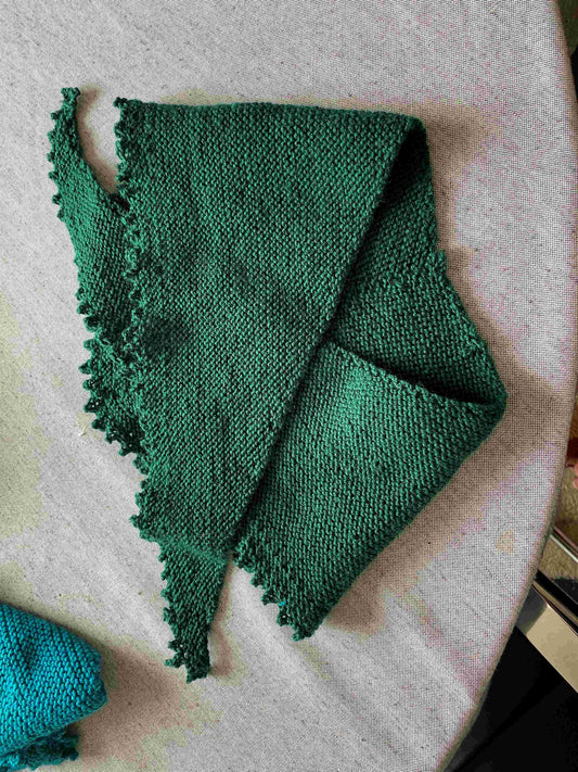 Knitted Triangle Scarf