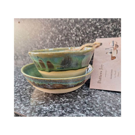Green Bowl Pair