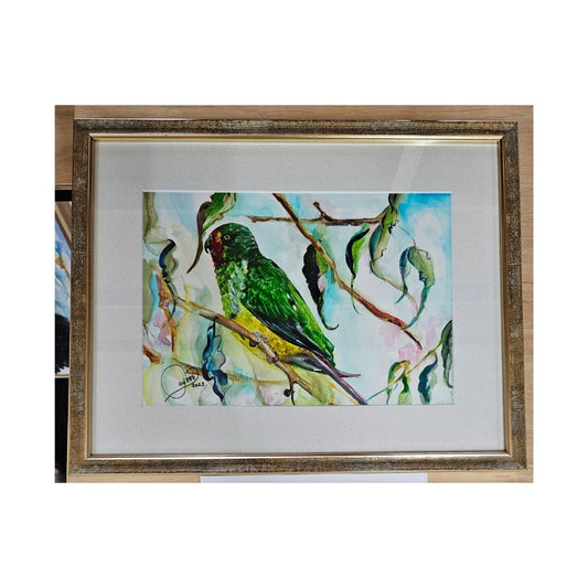 Green Parrot Watercolour