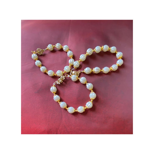 Pumpkin Bead Bracelet with folding Clasp