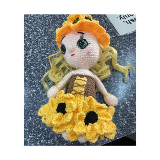 Crocheted Sunflower Girl