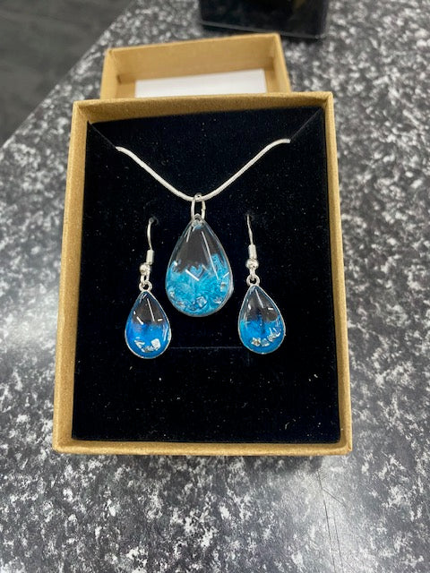 Resin Art Jewellery Set