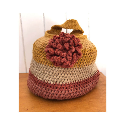 Crochet Bag (with red flower)