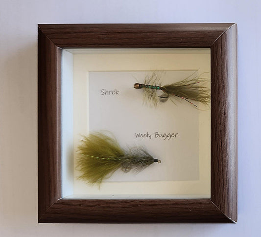 Fishing Fly Framed Duo