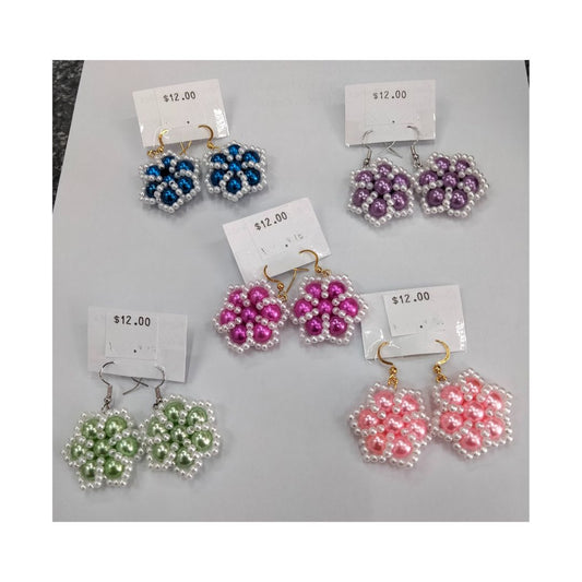 Beaded Pearl Earrings