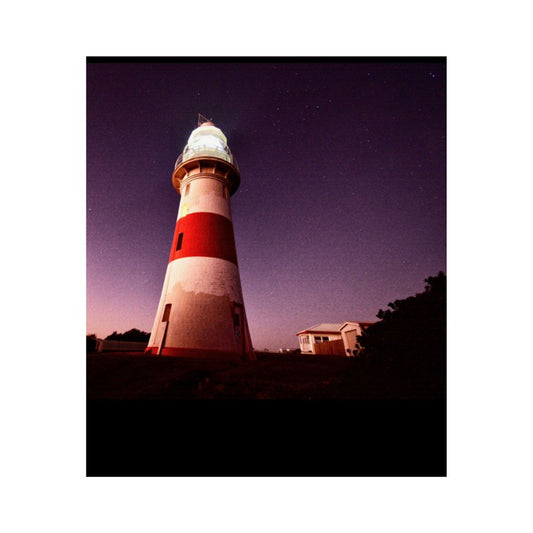 Low Head LIghthouse @ night - boarded