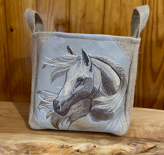 Hessian Basket (Horse)