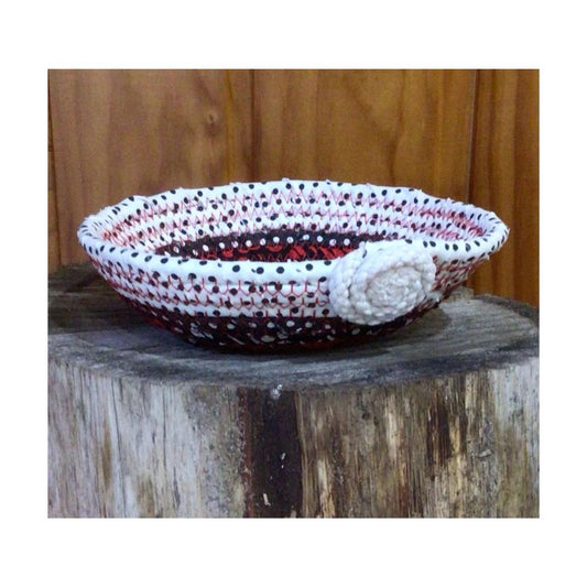 Fabric Wrapped Rope Bowl (sm)