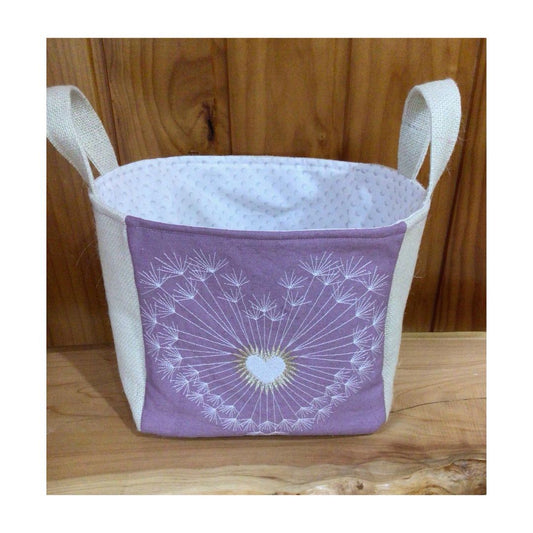 White Hessian Basket
