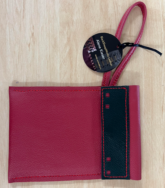 Leather Clutch Bag (Red)