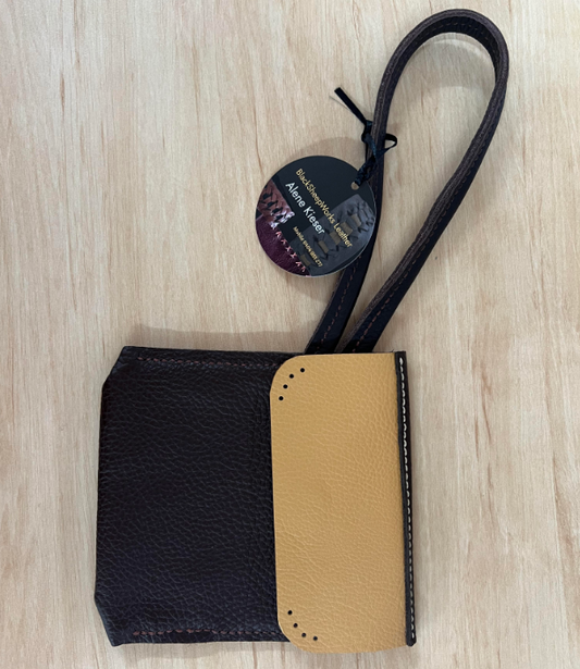 Leather Clutch Bag (Yellow)