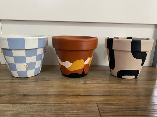 Medium Hand Painted Pot