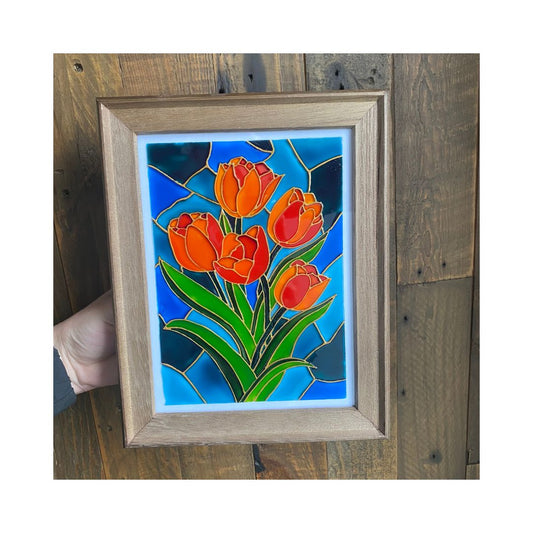 Tulips - Stained Glass Style