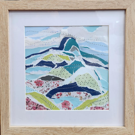 Barn Bluff (paper collage)