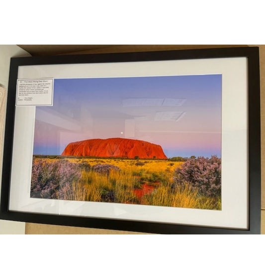 Uluru with a Full Moon