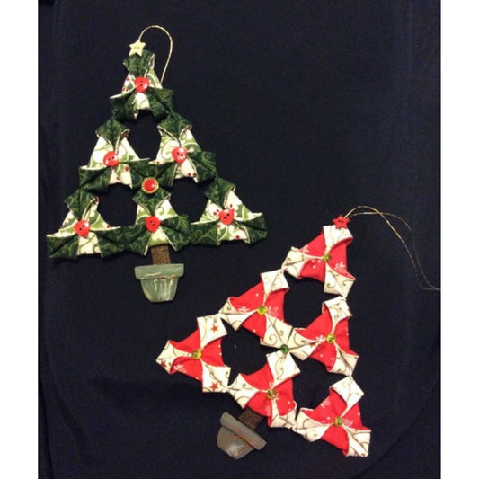 Folded Fabric Christmas Trees