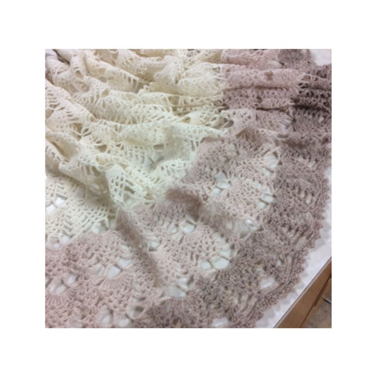Crocheted Merino Lace Shawl